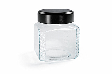 Glass storage jar "Rondo" 0,25 L, black